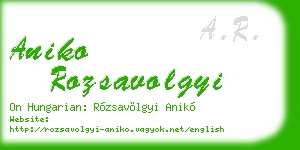 aniko rozsavolgyi business card