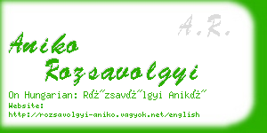 aniko rozsavolgyi business card